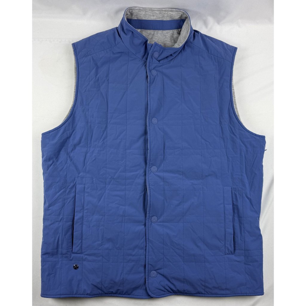 Peter Millar Stealth Light Reversible Vest Blue Gray Ms21ez503 Size L $348